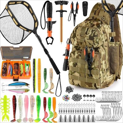 Fishing Backpack Tackle Boxes, Waterproof Tackle Bag For Fishing Gear With Rod Holder