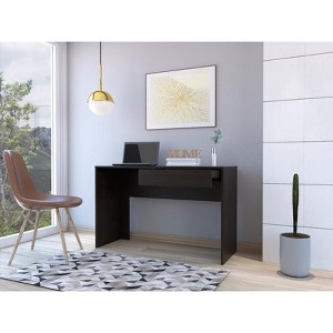 Vynxaria Modern Reversible Computer Desk with Filing Cabinet Fabric Drawers for Bedroom Small Space for Home Office - 1 of 4