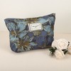 Unique Bargains Women's Canvas Floral Makeup Bag 10.63"x7.95" Deep Blue 1 Pc - image 2 of 4