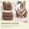 MOONMISS Teddy Fabric Bean Bag Sofa Chair with Armrests Stuffed High-Density Foam in Living Room,Bedroom Reading - 3 of 4