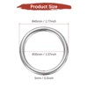 Unique Bargains 316 Stainless Steel Multi-Purpose Welded Heavy Duty O Rings for Crafts Silver - 3 of 4