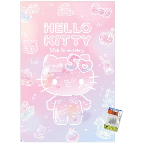 Trends International Hello Kitty - Happy Unframed Wall Poster Print White  Mounts Bundle 22.375 X 34 : Target