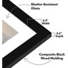 Americanflat 12x12 Picture Frame with Shatter-Resistant Glass - Use as 8x8 Frame with Mat or 12x12 Frame Without Mat - Signature Collection - Black - 3 of 4
