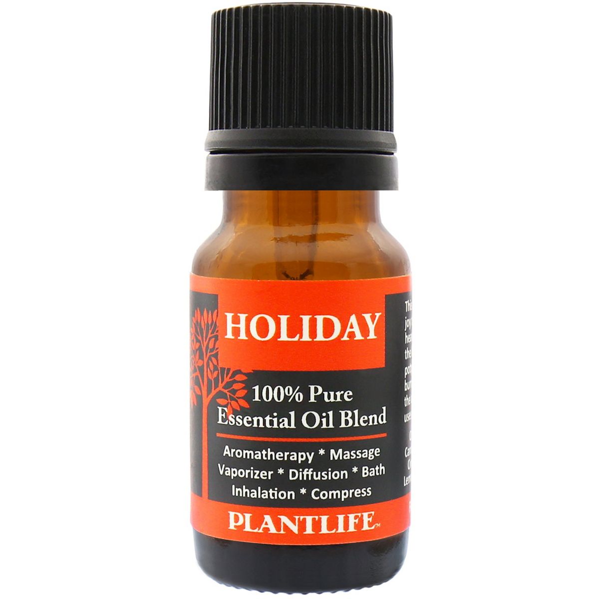 Plantlife Holiday Aromatherapy Essential Oil Blend – 100% Pure, Therapeutic Grade, No Additives or Fillers, Made in California, 10 ml