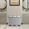 COZONY Trash Can with Lids, Pedal Stainless Steel Kitchen Recycling Bin with Odor Seal, Removable Buckets for Home, Office, Kitchen Trash Bin - 3 of 4