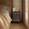 KTMBDW Nightstand Side Table with 3 Drawers, 3-Drawer Bedside Table with Charging Station for Bedroom, Brown - 3 of 4