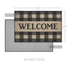Black Check Welcome Polyester Rug Rect 24x36 VHC Brands - 4 of 4
