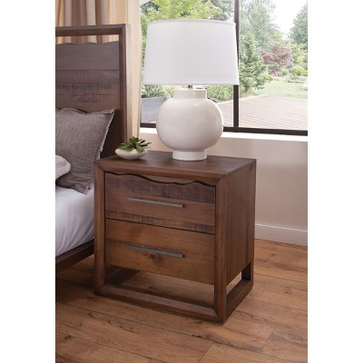 NicBex Nightstand with 2 Drawers,Different Sizes Bedside Table with Sturdy Wooden Frame,Modern Side Table for Bedroom,Living Room