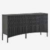 Fluted Storage Cabinet Sideboard Buffet With 4 Fluted Doors, Multifunctional Console Cabinet, Curved Bottom Design Storage Cabinet For Living Room - 4 of 4