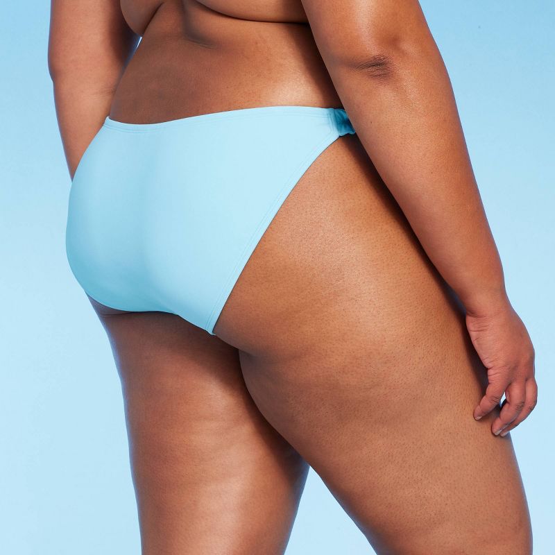Women's Ruffle Strap High Leg Cheeky Bikini Bottom - Wild Fable™, 3 of 7