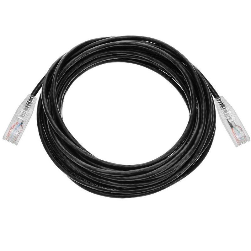 Monoprice Cat6 Ethernet Patch Cable - 25 feet - Black | Snagless RJ45 Stranded 550MHz UTP CMR Riser Rated Pure Bare Copper Wire 28AWG - SlimRun Series, 4 of 7