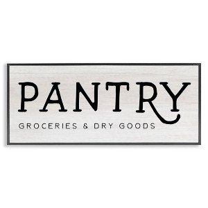 Stupell Industries Rustic Pantry Groceries Sign Framed Giclee Art, Black, 30" x 13" - 1 of 4
