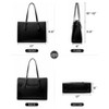 Laptop Bag for Women, Fashion Computer Tote Large Capacity, Leather Shoulder Bag Purse Set, Professional Business Work Briefcase - 2 of 4