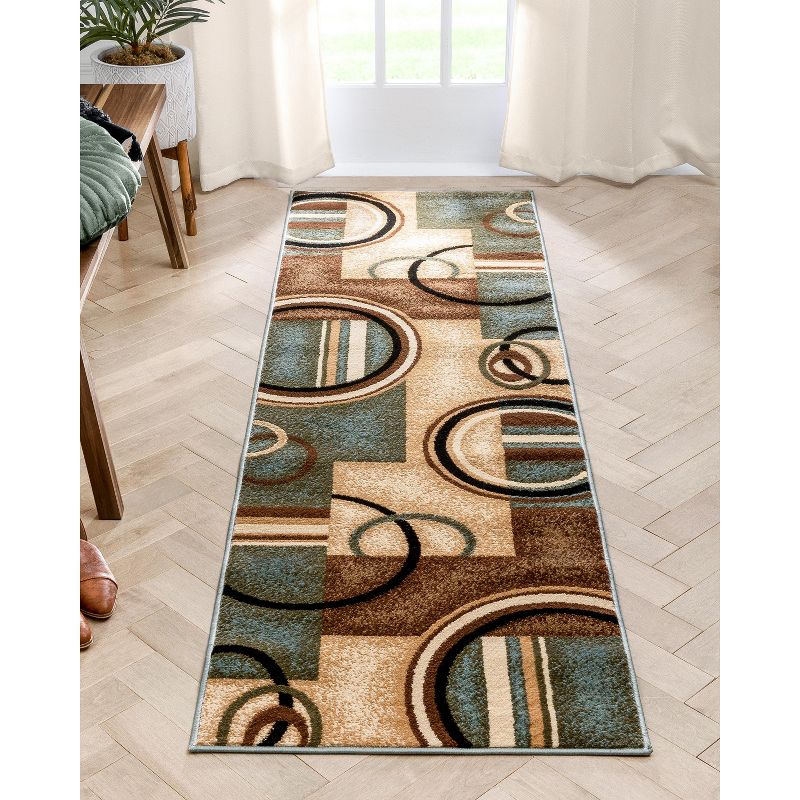 Well Woven Deco Rings Geometric Modern Casual Area Rug, 3 of 10