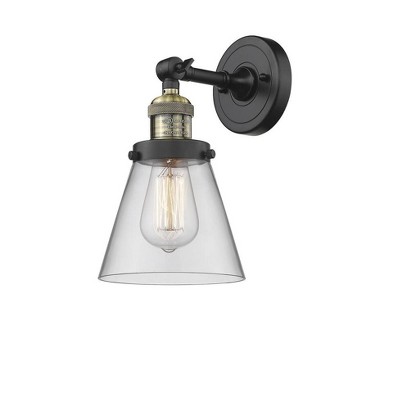 Franklin Restoration - 1 Light Cone Wall Sconce In IndustrialStyle-10 Inches Tall and 6.25 Inches Wide