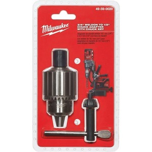 Milwaukee 49-59-0020 3/4" Weldon to 1/2" Chuck Adapter with Chuck Key : Milwaukee - 1 of 1
