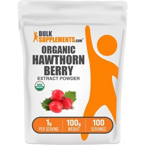 BulkSupplements Organic Hawthorn Berry Extract Powder - 1 of 4