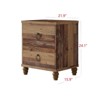 Home Design Jethro 2 Drawer Nightstand, Vintage Oak - 4 of 4
