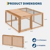 Folding Chicken Coop & Rabbit Hutch, Portable Chicken Cage Pens with Top & Side Opening Doors, Small Animal Playpen, No Assembly Required - 2 of 4