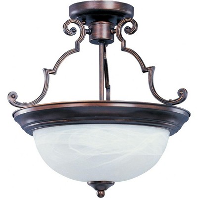 Maxim Lighting Essentials - 584x 2 - Light Semi-Flush Mount in  Oil Rubbed Bronze