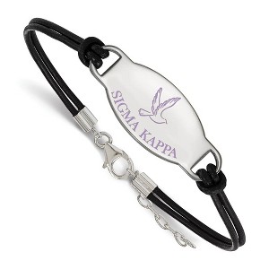 Black Bow Jewelry Sterling Silver Sigma Kappa Greek Life Strand Bracelet 7 Inch - 1 of 2