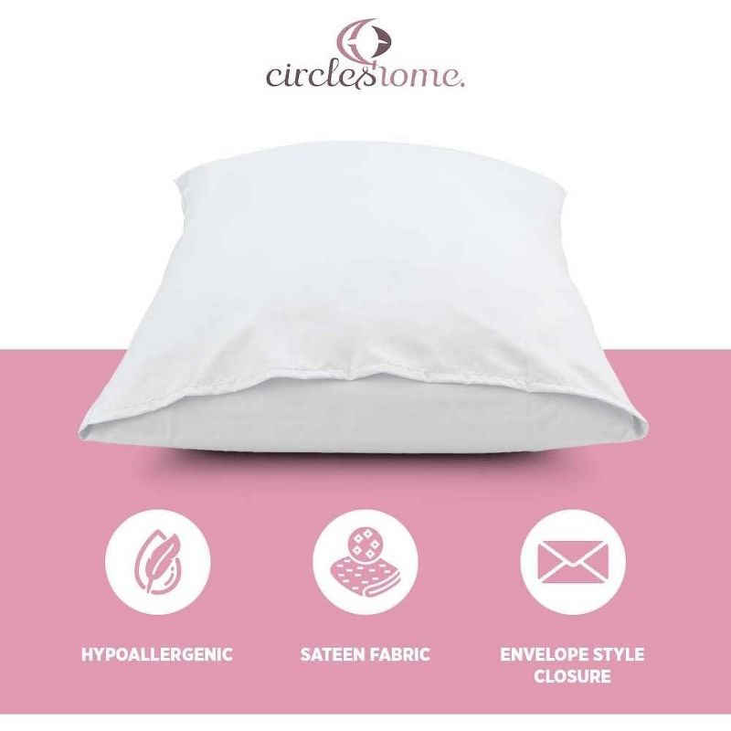 Circles Home Premium Sateen Cotton Blend Envelope Pillowcase - (2 Pack), 4 of 9