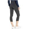 Women's Wide Waistband Blackout Cotton Capri Legging - HUE - 2 of 3