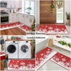 Winter Holiday Christmas Snow 17x29in+17x47in Kitchen Area Rug Home Christmas Decor Floor Mat Non Slip Mat for Entrance Living Room Bedroom Bathroom - 4 of 4