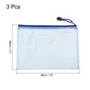 Unique Bargains Waterproof Mesh Zipper Office Travel Supply File Bag 3 Pcs - 2 of 3