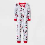 Toddler Boys' Mickey Mouse & Friends Snug Fit Union Suit - Gray