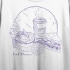 Girl Dinner Ice Cream, Sandwich, & Coffee Women's White Cropped Tee - image 2 of 3