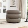 SEYNAR Modern Glam PU Leather 360 Degree Swivel Accent Armchair with Tufted Back - 4 of 4
