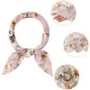 Allegra K Women's Chiffon Floral Print Square Scarves Kerchief Neck Scarf Neckerchief - 4 of 4
