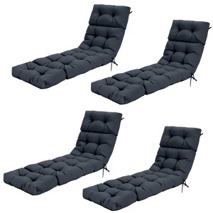 Tangkula Set of 4 73" Lounge Chaise Cushion Padded Recliner Cushion - 1 of 4
