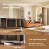 XBRIGH Dog Cage Furniture, 63inches  Extra Large Double Doors Dog Kennel with Removable Divider, XXL Thick Wooden Dog cage Furniture for 2 Medium Dogs - 3 of 4