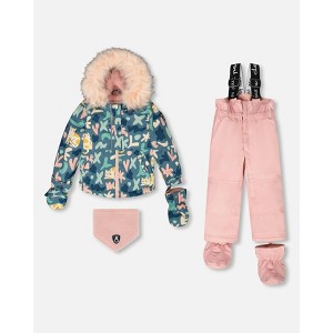 Deux par Deux Girl Two-Piece Baby Play Snowsuit Dusty Pink - 1 of 4