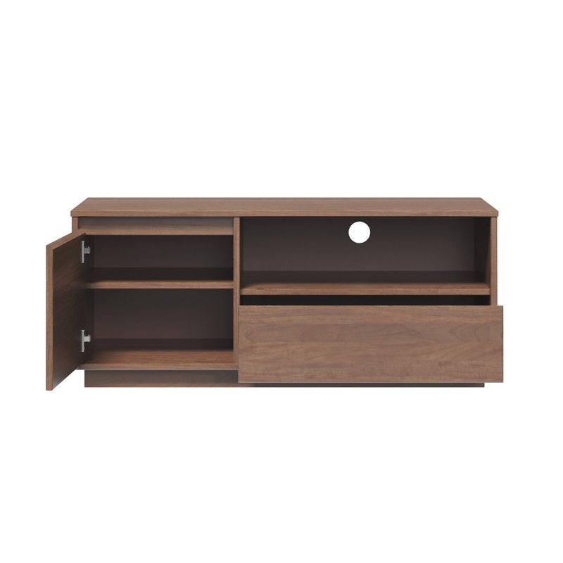 43.5&#34; Gunther Mid-Century Modular Media Cabinet Solid Wood 1 Door &#38; 1 Drawer Walnut - Linon, 5 of 14