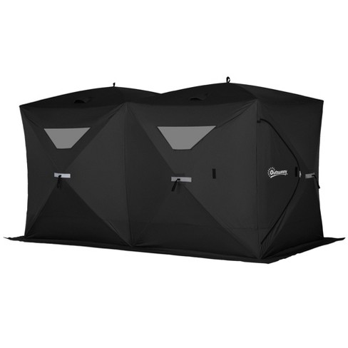 Outsunny 8-Person Pop-up Ice Fishing Tent, Insulated Ice Fishing