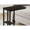 Monarch Specialties Accent Table C-Shaped End Side Snack Living Room Bedroom Metal Laminate Brown Black Contemporary Modern - 3 of 4