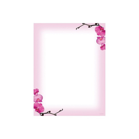 A4 Writing Paper, Pink Floral Border, Letter Writing, Making Meadows