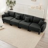 AENKYO Boucle Sectional Sofa with Shell Armrests - Modular Sectional Sofa, 4-Seat Deep Seat Sofa for Living Room & Bedroom, Easy Assembly - 4 of 4