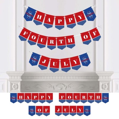 Big Dot of Happiness 4th of July - Independence Day Party Bunting Banner - 4th of July Party Decorations - Happy Fourth of July