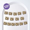 Big Dot of Happiness 50th Birthday Garland Banner Adult Black and Gold Birthday Backdrop 30 Feet of Cord 15 Double Sided Paper Number Age 50 Shapes - 2 of 4