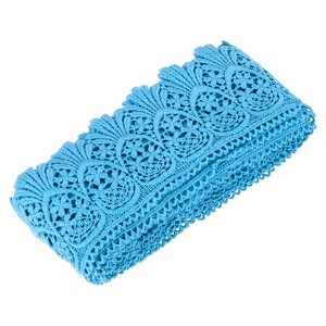 Unique Bargains Cotton Vintage Hollow Lace Decorative Ribbon Trim 4.8 Yards x 3 Inch - 1 of 3