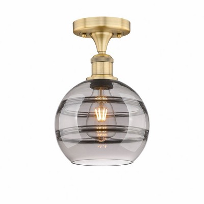 Rochester - 1 Light Semi-Flush Mount In Industrial Style-10 Inches Tall and 8 Inches Wide