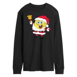 Men's - SpongeBob SquarePants - Dear Santa Long Sleeve Graphic T-Shirt - 1 of 4
