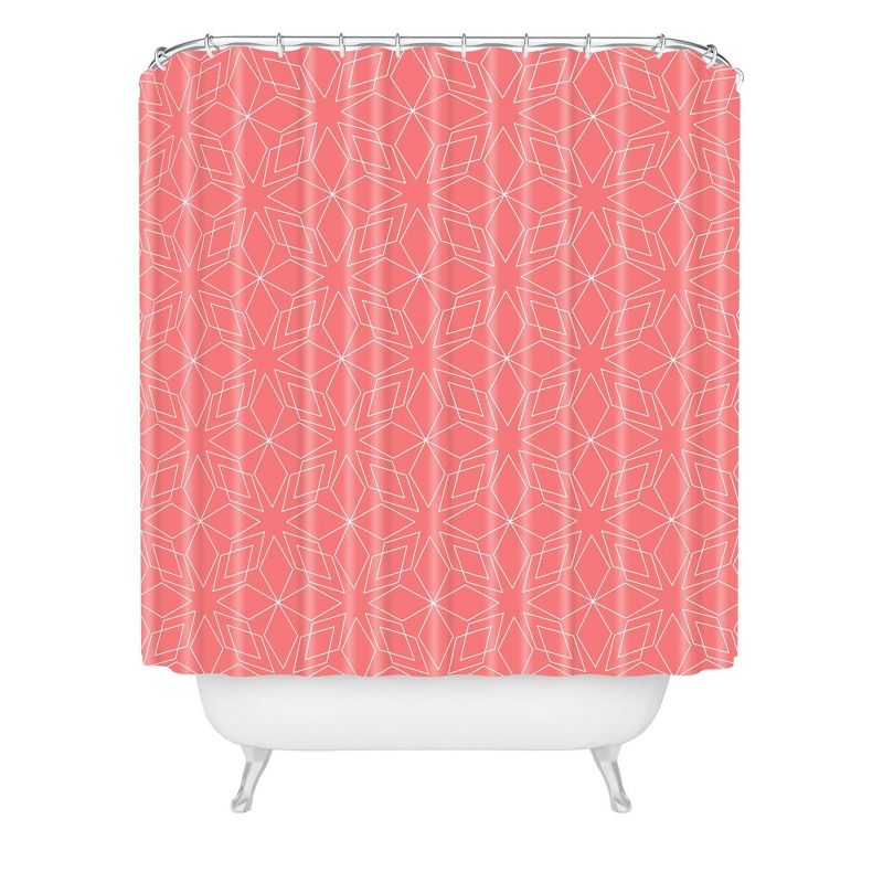 Mirimo Celebration Shower Curtain Coral - Deny Designs, 1 of 5