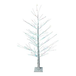 Kurt Adler 4-Foot Pre-Lit RGB Fairy LED White Birch Tree - 1 of 4