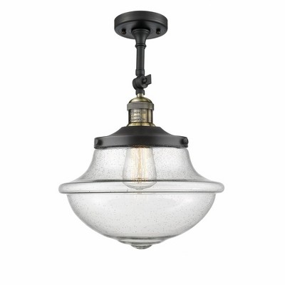 Oxford - 1 Light Adjustable Semi-Flush Mount In Traditional Style-15.5 Inches Tall and 11.75 Inches Wide