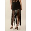 Women's Solid Crochet Eyelet-Knit Fringe Maxi Skirt - PROMESA - 2 of 4